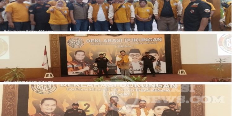 Deklarasi TIM Relawan BRAM untuk Pasangan AA”H Bram”Di Yakini Asep Japar-Andreas Akan Membawa Perubahan Untuk Kabupaten Sukabumi