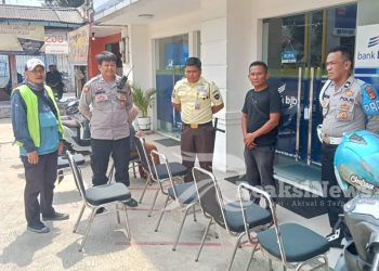 Patroli Obyek Vital Perbankan Himbau Security Cegah Terjadinya Gangguan Kamtibmas