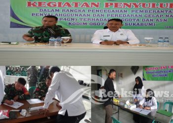Anggota Kodim 0607/Kota Sukabumi Jalani Tes Urine Cegah Penyalahgunaan Narkoba