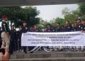Aksi 411 Menolak Politisasi Agama Laskar Fisabilillah Indonesia Menggelar Demo di Alun-alun Kota Sukabumi