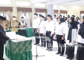 Panwaslu Kecamatan Sukabumi Lantik 78 Pengawas Tempat Pemungutan Suara