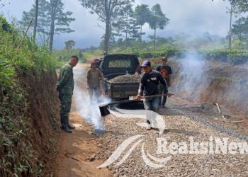 Karya Bakti TNI Kodim 0607/Kota Sukabumi, Sarana Fisik Pengaspalan di Selabintana