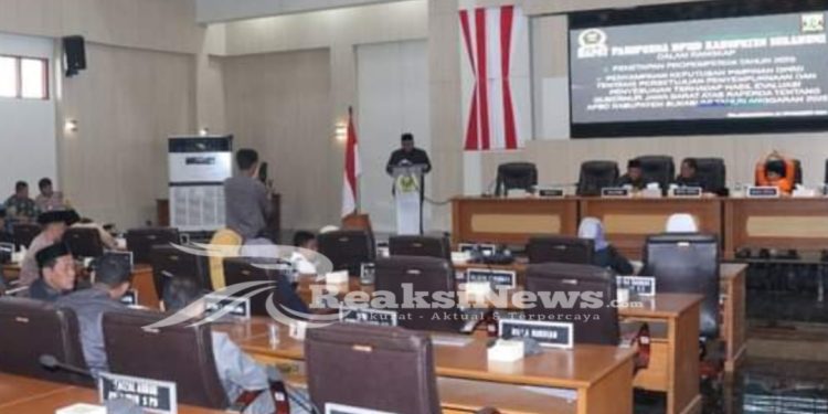 Rapat Paripurna DPRD, Bupati Harap Propemperda 2025 Terintegriasi Kedalam RPJMD dan RENSTRA