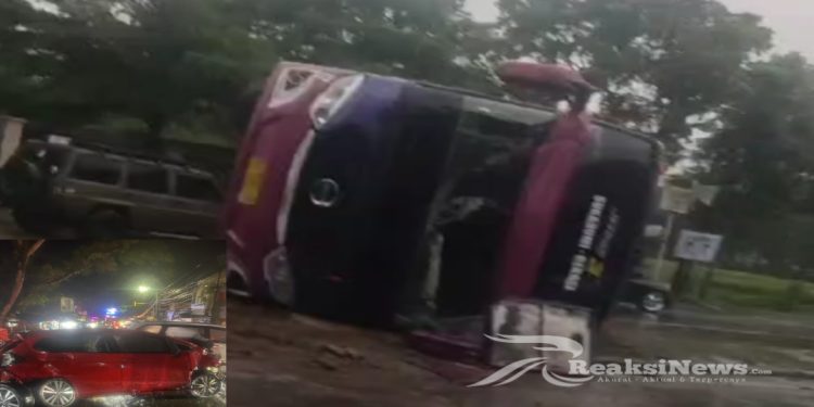 Insiden Bus Terguling di Sukabumi, 10 Penumpang Alami Luka, Ini Penyebabnya