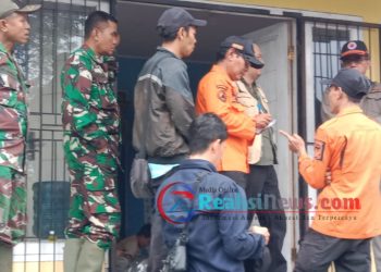 Danramil 2203/Warungkiara Dampingi Deputy BNPB Tinjau Lokasi Pengungsian Di Bantargadung