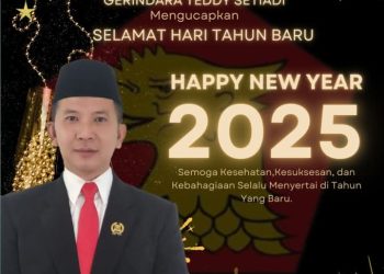 Anggota DPRD Kabupaten Sukabumi Teddy Setiadi Mengucapkan Selamat Tahun Baru 2025