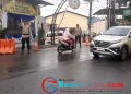 Anggota Pam Nataru Pengaturan Lalu lintas di Pagi Hari Bentuk Pelayanan Polantas Kepada Masyarakat