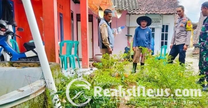 Ketahanan Pangan, Polsek Baros Efektifkan Lahan Pekarangan ajak Warga Tanam Sayuran