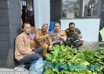 Sinergitas TNI-Polri, Bhabinkamtibmas dan Babinsa melaksanakan sambang