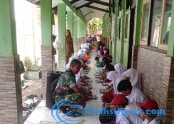 Sertu Dadang Hernawan Koramil 2203/Warungkiara Lakukan Pendampingan MBG di Wilayah Binaan