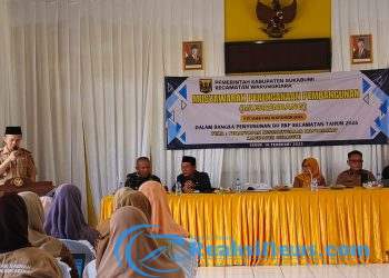Camat Warungkiara Ali Murtado Gandeng Junajah Jajah Nurdiansyah Dalam Rapat Musrenbang Tingkat Kecamatan