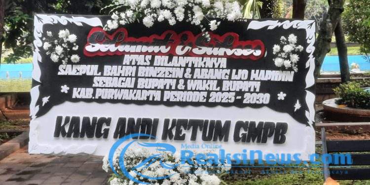 Ketua Umum Ormas GMPB Kirimkan Karangan Bunga Ucapan Selamat Bupati dan Wakil Bupati Purwakarta