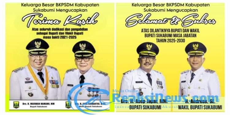 Keluarga Besar BKPSDM Kab. Sukabumi mengucapkan Selamat atas dilantiknya Bupati dan Wakil Bupati Terpilih
