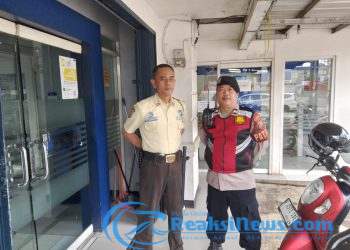 Anggota Patroli Sambangi Obyek Vital Perbankan Himbau Security Cegah Terjadinya Gangguan Kamtibmas