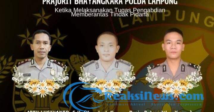Polri Berduka, 3 Polisi Gugur Saat Gerebek Sabung Ayam di Lampung