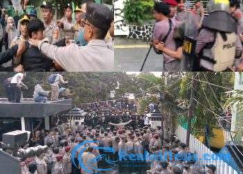 Berujung Ricuh, Aksi Demo Menolak RUU TNI di DPRD Kota Sukabumi