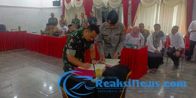 Dandim 0607 Hadiri Penandatanganan MoU Penanganan Berandal Bermotor dan Tawuran Pelajar