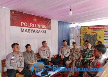 Sinergitas TNI-Polri Lakukan Pengamanan di Pos Pam Idul Fitri Wilayah Bantargadung