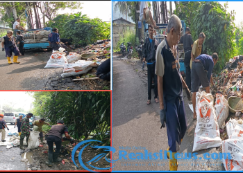 Peduli Lingkungan, Kepala Desa Cisarua Lakukan Giat Bersih Bersama Warga dan Staf Desa