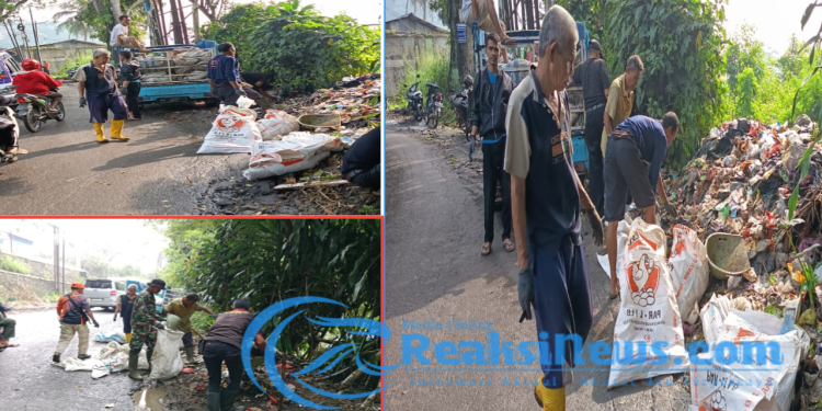 Peduli Lingkungan, Kepala Desa Cisarua Lakukan Giat Bersih Bersama Warga dan Staf Desa