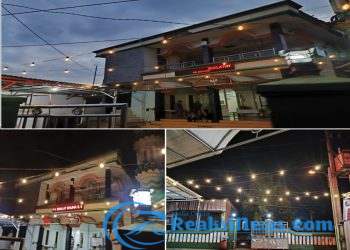 Keindahan Masjid Al – Barokah Lembursitu di Hiasi Lampu Hias Membuat Suasana Syahdu bagi Jemaah