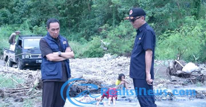 Tinjau Dampak Bencana di Sekitar Lapang Cangehgar, Sekda Akan Segera Lakukan Penanganan