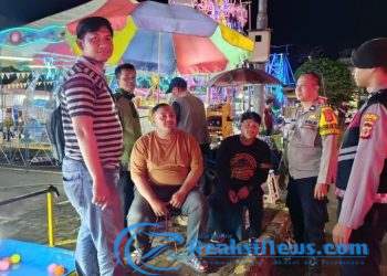 Efektifkan Patroli malam Polsek Baros sambang pengelola Pasar malam