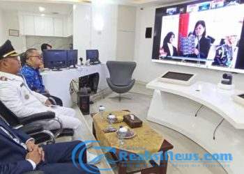 Wabup bersama Forkopimda Secara Virtual Ikuti Upacara Peringatan Hari OTDA ke 29