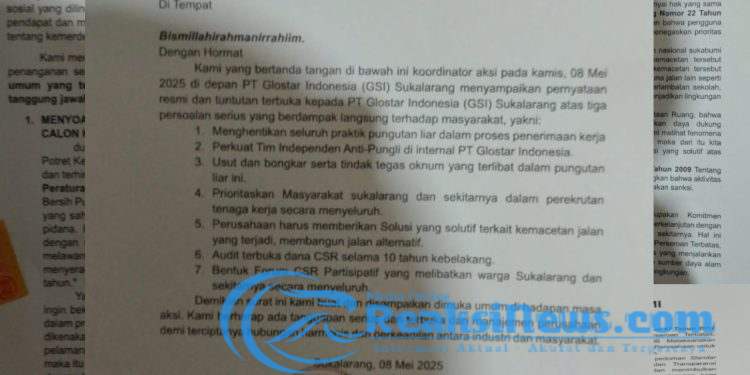 Kronologis demo pungli di hadang masa pembela pabrik di PT Glostar Indonesia II Sukalarang