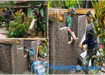 Program TMMD ke-124 Kodim 0607/Kota Sukabumi Bangun Bak Penampungan Air Bersih di Desa Cisarua