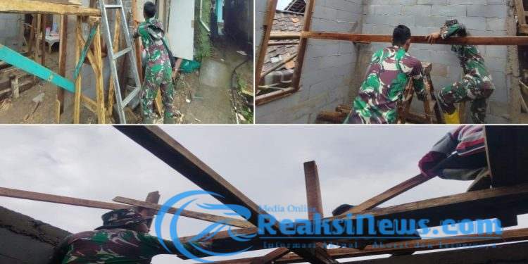 Satgas TMMD ke-124 Kodim 0607/Kota Sukabumi Genjot Perbaikan Rumah