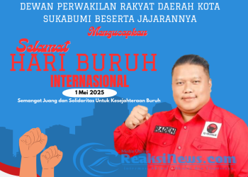 Raden Koesoemo Hutaripto,S.MB DPRD Kota Sukabumi, Ucapkan Selamat Hari Buruh Internasional Tahun 2025