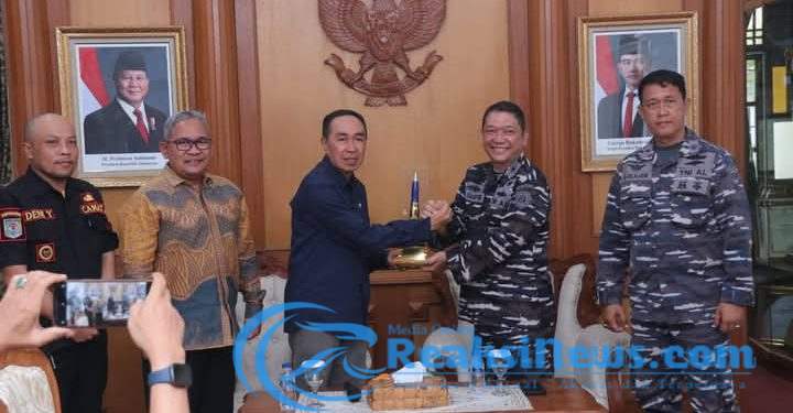 Sekda Sambut Kunker Danlanal Bandung, Bahas Program Penting Untuk Masyarakat