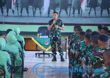Danbrigif 20 Kostrad Sapa Prajurit Yonif 764 dalam Kunjungan ke Markas Petarung Ufuk Timur