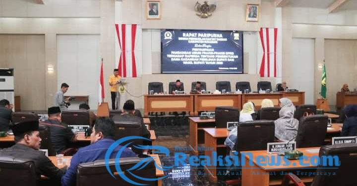 Rapat Paripurna DPRD Kab Sukabumi, Agenda Penyampaian Pandangan Umum Fraksi