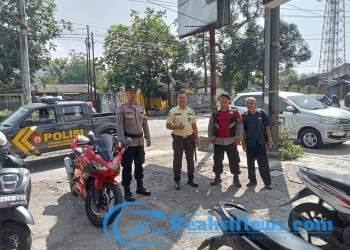 Anggota Patroli Sambangi Obyek Vital Perbankan Himbau Security Cegah Terjadinya Gangguan Kamtibmas