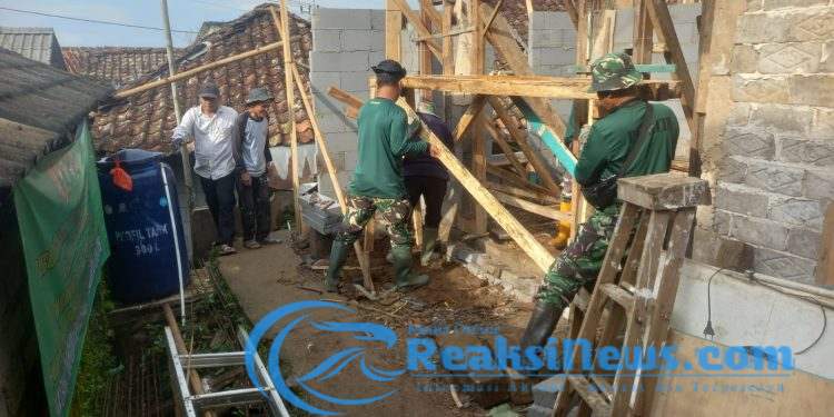 Satgas TMMD ke124 Kodim 0607/ Kota Sukabumi Gotong Royong kerjakan Rutilahu
