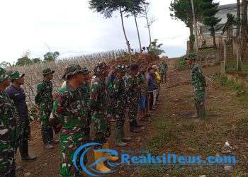 Danki Satgas TMMD Pimpin Apel Pagi Sebelum Laksanakan Kegiatan