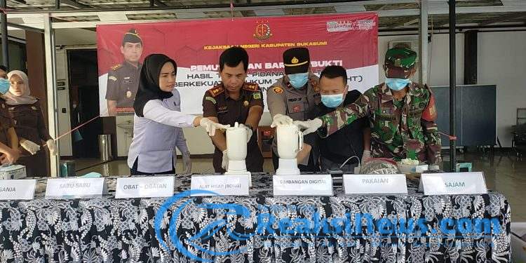 Barang Bukti Narkotika Berhasil di Musnahkan, Kejari Kabupaten Sukabumi Tahun 2025