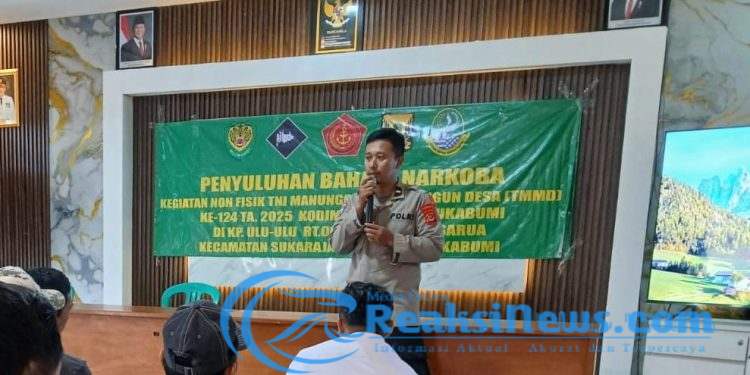 TMMD ke-124 Kodim 0607/Kota Sukabumi Gelar Penyuluhan Bahaya Narkoba Di Cisarua