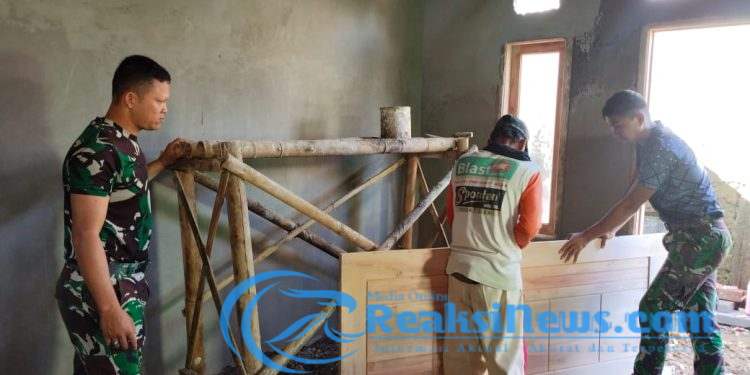 Satgas TMMD ke-124 Kodim 0607/Kota Sukabumi Percepat Pembangunan Rumah Ibu Utih