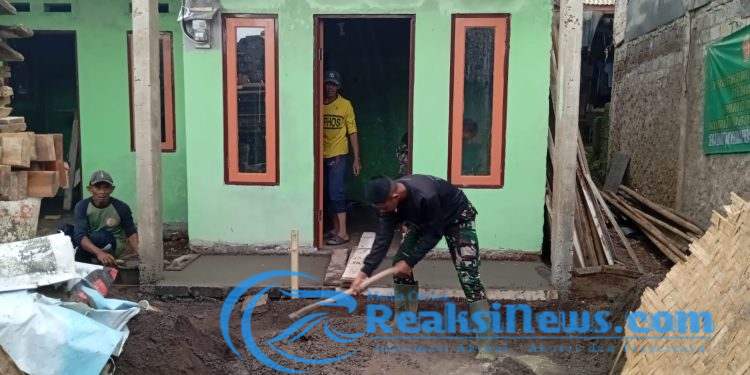 Satgas TMMD ke-124 Kodim 0607/Kota Sukabumi Percepat Perbaikan Rumah Warga