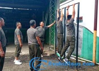 Momen Danramil Bareng Anggota Koramil 2203/Warungkiara Olahraga Bersama