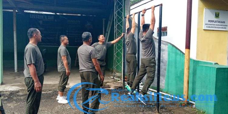 Momen Danramil Bareng Anggota Koramil 2203/Warungkiara Olahraga Bersama