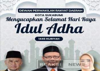 Dewan Perwakilan Rakyat Daerah (DPRD) Kota Sukabumi mengucapkan: Selamat Hari Raya Idul Adha 1446 H