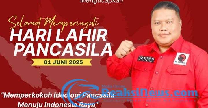 Anggota DPRD Kota Sukabumi Fraksi PDI Perjuangan Raden Koesoemo Hutaripto, Mengucapkan Selamat Hari Lahir Pancasila