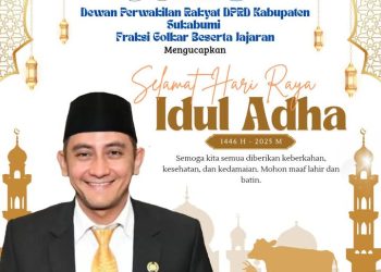 Anggota DPRD Kabupaten Sukabumi H.Deni Gunawan.S.Ip dari Fraksi Golkar Mengucapkan “SELAMAT HARI RAYA IDUL ADHA 1446 H”