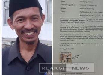 Pengunduran diri Kepala Desa Cibolang “Tidak Mampu Menjalankan Amanah Dan Kepercayaan Warga Masyarakat