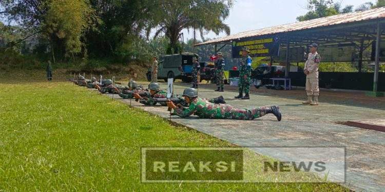 Kodim 0607/Kota Sukabumi Gelar Latihan Menembak Semester I Tahun 2025