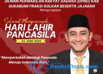 Anggota DPRD Kabupaten Sukabumi Fraksi Golkar H.Deni Gunawan,S.IP Mengucapkan Selamat Hari Lahir Pancasila
